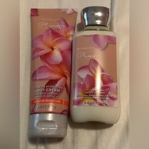 New, unused Bath & Body Works Plumeria 2-piece bundle